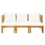 Casa si Gradina - Gradina si terasa - Mobilier exterior - Bancute de gradina - Banca gradina cu 3 locuri și perne, 179 cm, lemn masiv acacia, crem - Infinity.ro
