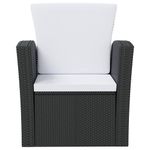 Casa si Gradina - Gradina si terasa - Mobilier exterior - Seturi mobila gradina - Set mobilier de gradina cu perne, 8 piese, negru, poliratan - Infinity.ro