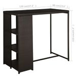 Casa si Gradina - Gradina si terasa - Mobilier exterior - Seturi mobila gradina - Set mobilier bar de gradina cu perne, 5 piese, maro, poliratan - Infinity.ro