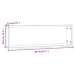 Casa si Gradina - Mobilier - Biblioteci si rafturi - Rafturi - Rafturi de perete cub, 2 buc. stejar maro, 80x15x26,5 cm, lemn - Infinity.ro