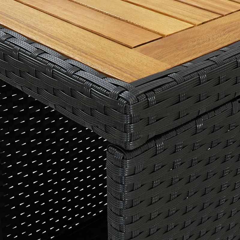 Casa si Gradina - Gradina si terasa - Mobilier exterior - Seturi mobila gradina - Set mobilier bar de gradina cu perne, 5 piese, negru, poliratan - Infinity.ro