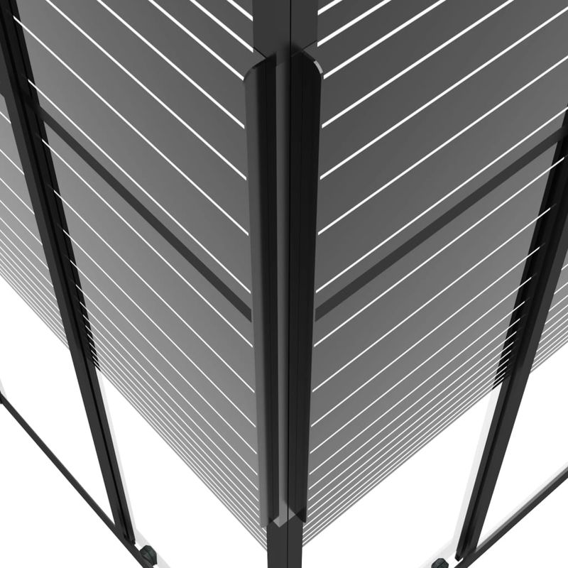 Casa si Gradina - Sanitare - Cazi si cabine de dus - Cabine dus - Cabina de dus cu dungi, negru, 90x70x180 cm, ESG - Infinity.ro