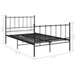 Casa si Gradina - Mobilier - Paturi si accesorii - Paturi - Cadru de pat, negru, 120x200 cm, metal - Infinity.ro