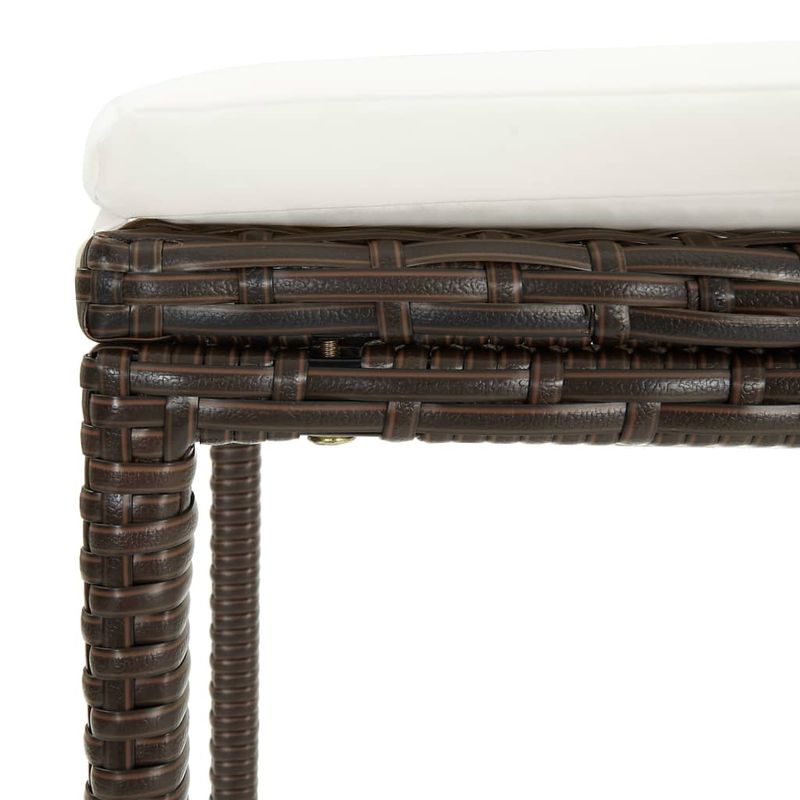 Casa si Gradina - Gradina si terasa - Mobilier exterior - Seturi mobila gradina - Set mobilier bar de gradina cu perne, 5 piese, maro, poliratan - Infinity.ro