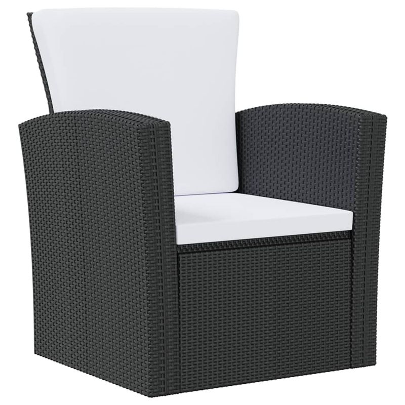 Casa si Gradina - Gradina si terasa - Mobilier exterior - Seturi mobila gradina - Set mobilier de gradina cu perne, 8 piese, negru, poliratan - Infinity.ro