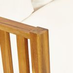 Casa si Gradina - Gradina si terasa - Mobilier exterior - Bancute de gradina - Banca gradina cu 3 locuri și perne, 179 cm, lemn masiv acacia, crem - Infinity.ro