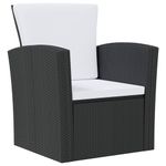 Casa si Gradina - Gradina si terasa - Mobilier exterior - Seturi mobila gradina - Set mobilier de gradina cu perne, 8 piese, negru, poliratan - Infinity.ro