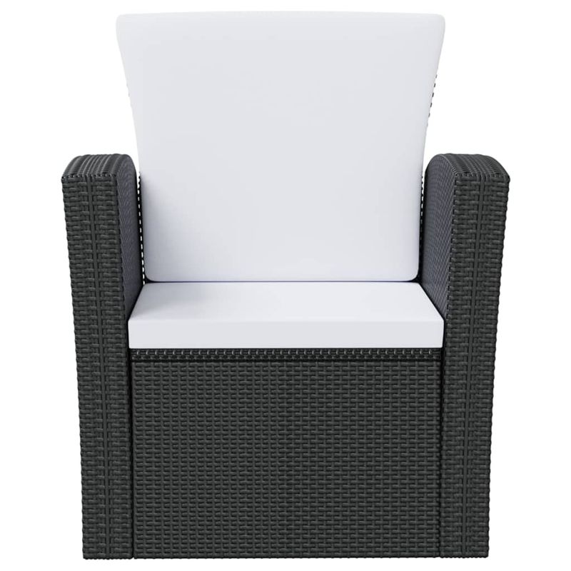Casa si Gradina - Gradina si terasa - Mobilier exterior - Seturi mobila gradina - Set mobilier de gradina cu perne, 8 piese, negru, poliratan - Infinity.ro
