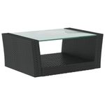 Casa si Gradina - Gradina si terasa - Mobilier exterior - Seturi mobila gradina - Set mobilier de gradina cu perne, 8 piese, negru, poliratan - Infinity.ro