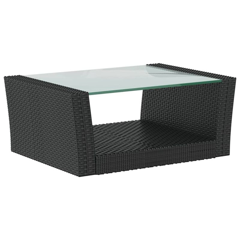 Casa si Gradina - Gradina si terasa - Mobilier exterior - Seturi mobila gradina - Set mobilier de gradina cu perne, 8 piese, negru, poliratan - Infinity.ro