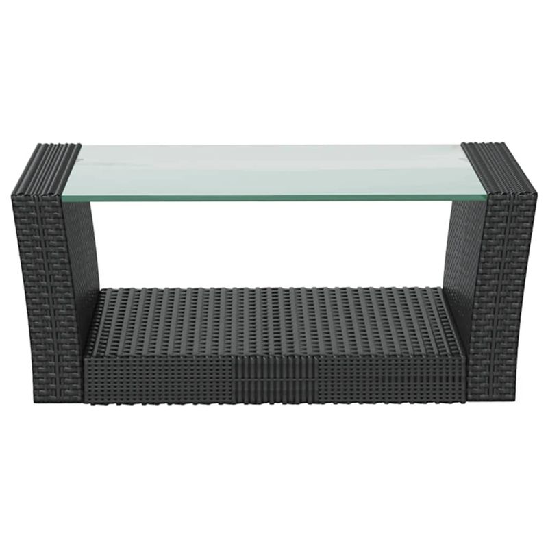 Casa si Gradina - Gradina si terasa - Mobilier exterior - Seturi mobila gradina - Set mobilier de gradina cu perne, 8 piese, negru, poliratan - Infinity.ro