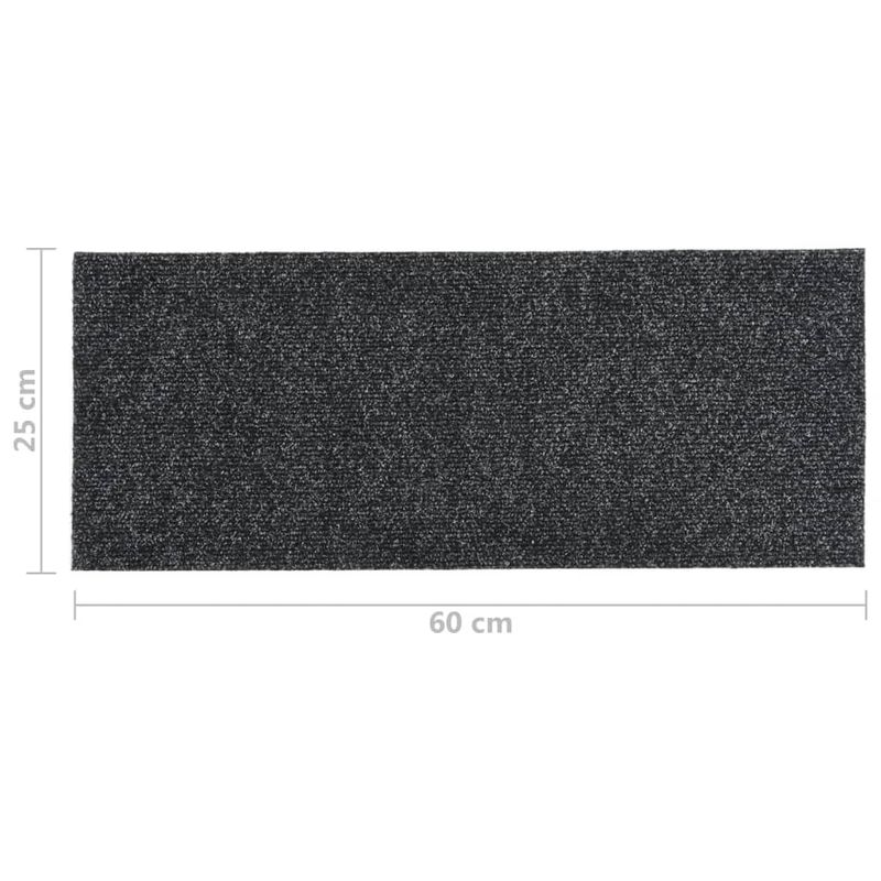 Casa si Gradina - Textile si covoare - Covoare - Covoare casa - Covorase de scari autoadezive, 15 buc., gri, 60x25 cm - Infinity.ro