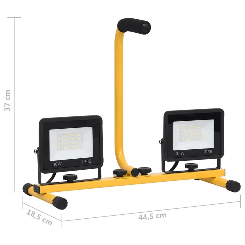Casa si Gradina - Corpuri si surse de iluminat - Iluminat comercial si industrial - Proiectoare si lampi de lucru - Proiector cu LED si maner, 2x30 W, alb cald - Infinity.ro
