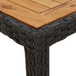 Casa si Gradina - Gradina si terasa - Mobilier exterior - Mese gradina - Masa de gradina, negru, 190x90x75 cm, poliratan si lemn de acacia - Infinity.ro