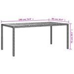 Casa si Gradina - Gradina si terasa - Mobilier exterior - Mese gradina - Masa de gradina, negru, 190x90x75 cm, poliratan si lemn de acacia - Infinity.ro