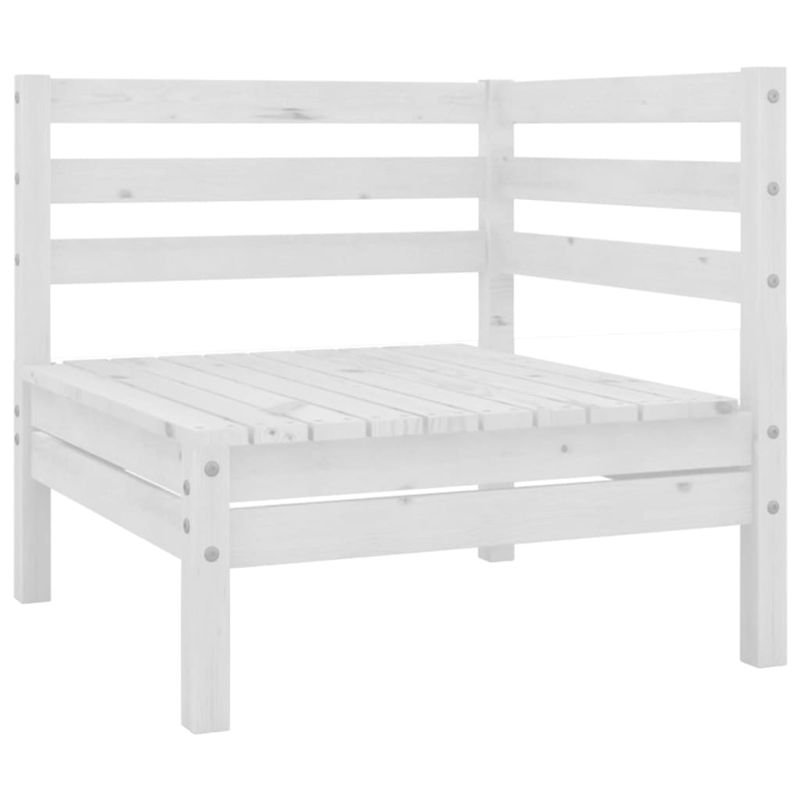Casa si Gradina - Gradina si terasa - Mobilier exterior - Seturi mobila gradina - Set mobilier de gradina, 8 piese, alb, lemn masiv de pin - Infinity.ro