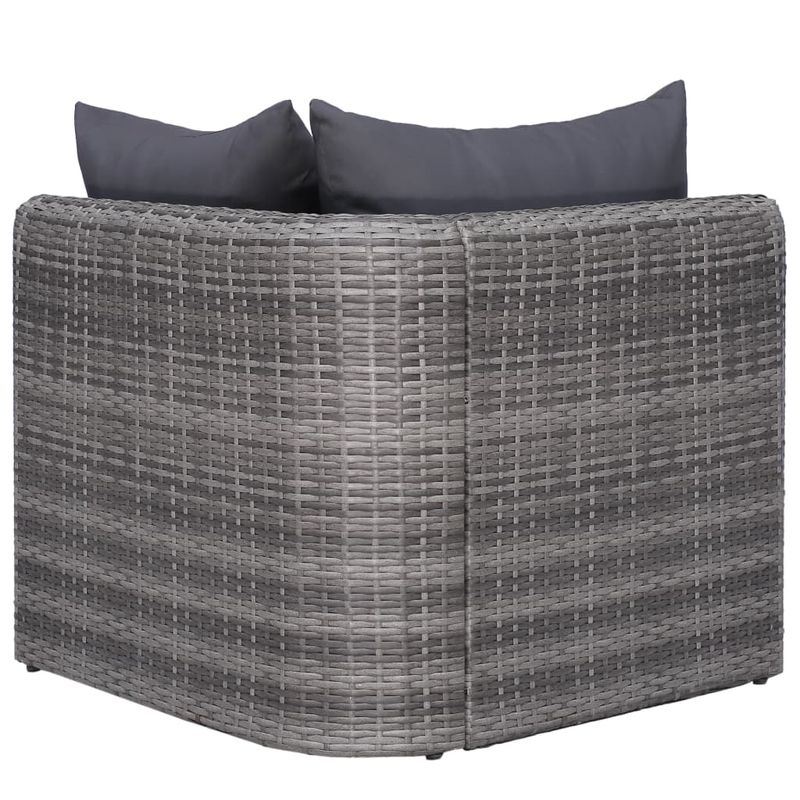 Casa si Gradina - Gradina si terasa - Mobilier exterior - Seturi mobila gradina - Set mobilier de gradina cu perne, 8 piese, gri, poliratan - Infinity.ro