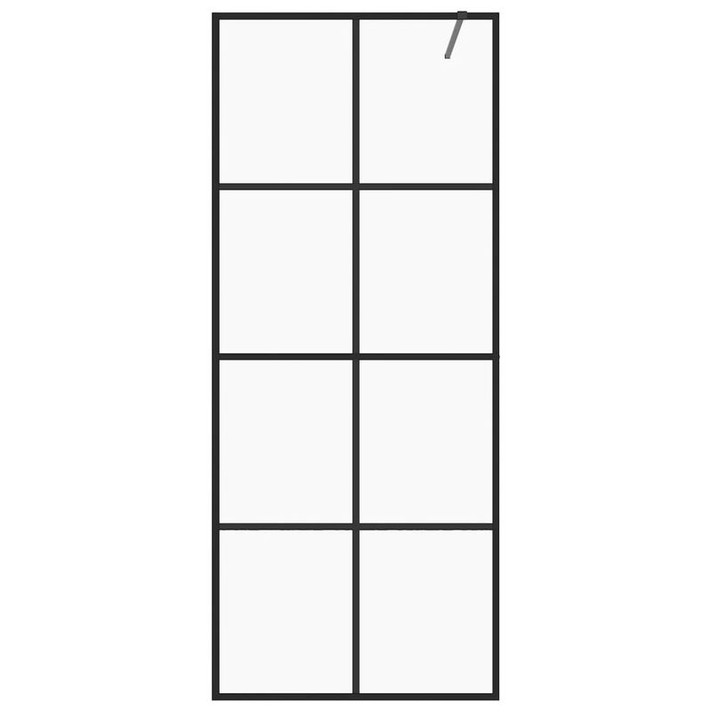 Casa si Gradina - Sanitare - Cazi si cabine de dus - Paravane si usi - Paravan de dus walk-in negru 80x195 cm sticla ESG transparenta - Infinity.ro