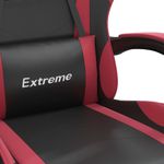 PC, gaming si accesorii - Gaming - Accesorii gaming - Scaune gaming - Scaun gaming pivotant/suport picioare negru/rosu vin piele eco - Infinity.ro