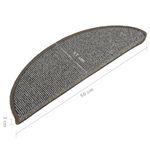 Casa si Gradina - Textile si covoare - Covoare - Covoare casa - Covorase pentru trepte scara, 15 buc., gri, 56x17x3 cm - Infinity.ro