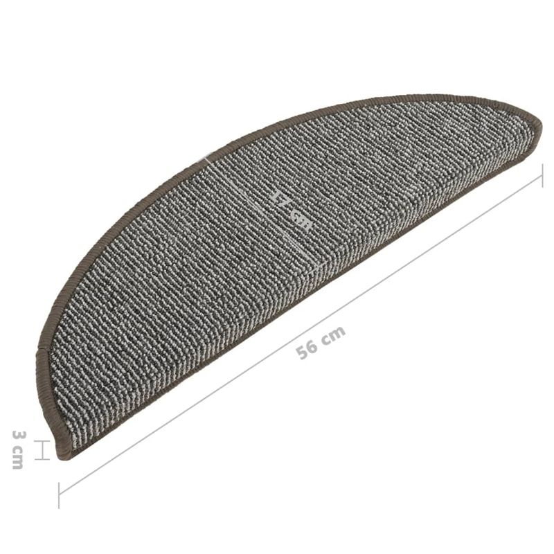 Casa si Gradina - Textile si covoare - Covoare - Covoare casa - Covorase pentru trepte scara, 15 buc., gri, 56x17x3 cm - Infinity.ro