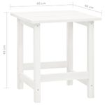 Casa si Gradina - Gradina si terasa - Mobilier exterior - Seturi mobila gradina - Scaun de gradina Adirondack cu masa, alb, lemn masiv de brad - Infinity.ro
