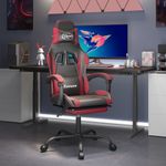 PC, gaming si accesorii - Gaming - Accesorii gaming - Scaune gaming - Scaun gaming pivotant/suport picioare negru/rosu vin piele eco - Infinity.ro