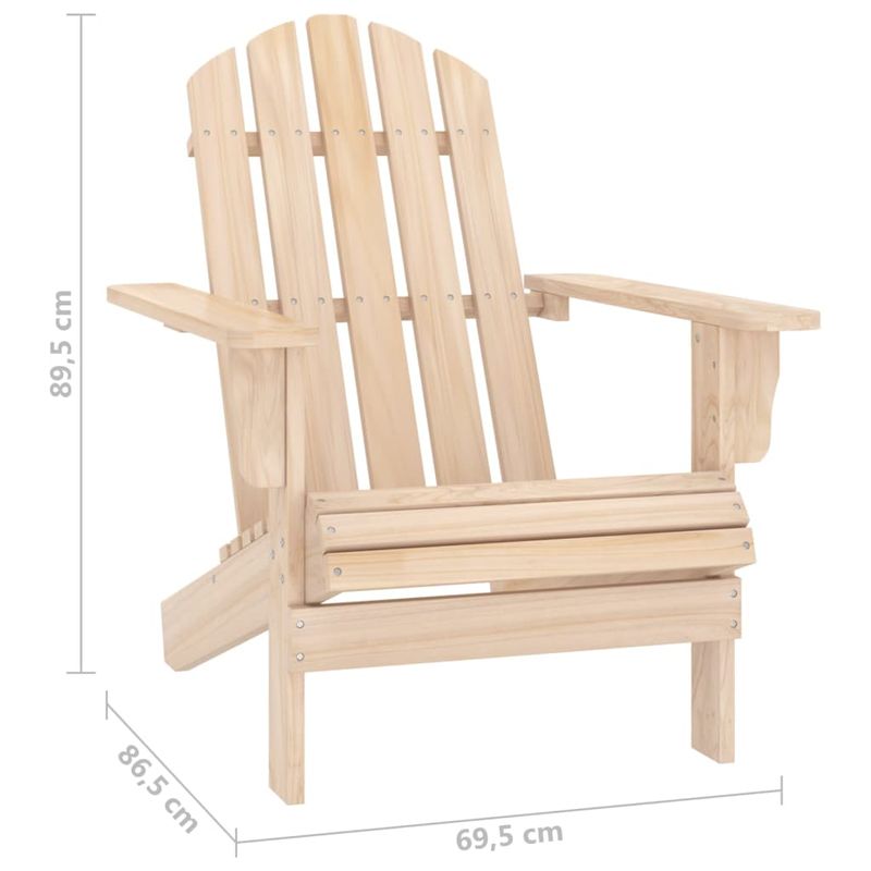 Casa si Gradina - Gradina si terasa - Mobilier exterior - Seturi mobila gradina - Scaun de gradina Adirondack cu masa, lemn masiv de brad - Infinity.ro