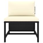 Casa si Gradina - Gradina si terasa - Mobilier exterior - Canapele si fotolii gradina - Canapea modulara cu perne, 3 piese, negru, poliratan, model colț + 2x mijloc - Infinity.ro