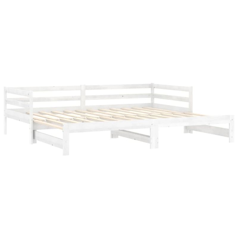Casa si Gradina - Mobilier - Paturi si accesorii - Paturi - Pat de zi extensibil, alb, 2x(90x200) cm, lemn masiv de pin - Infinity.ro