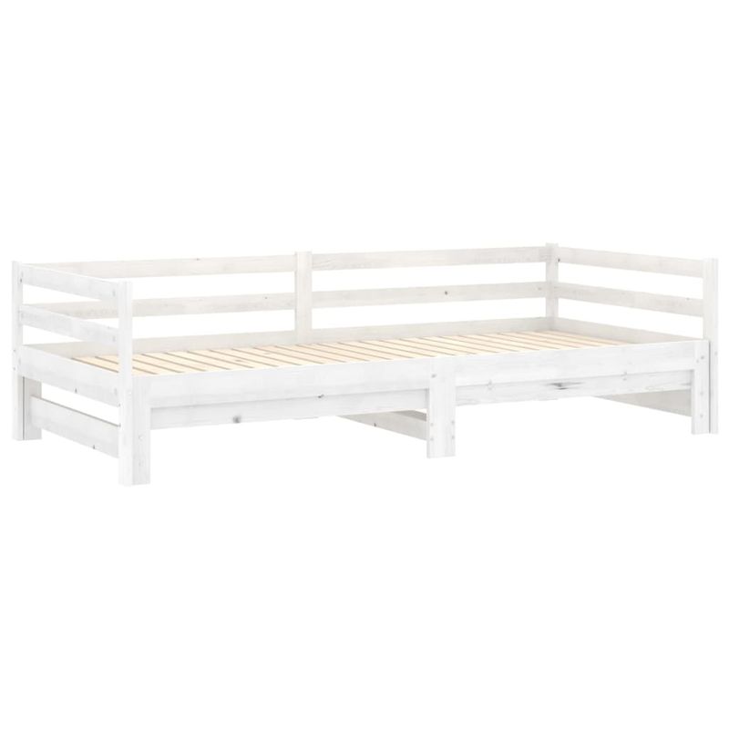 Casa si Gradina - Mobilier - Paturi si accesorii - Paturi - Pat de zi extensibil, alb, 2x(90x200) cm, lemn masiv de pin - Infinity.ro