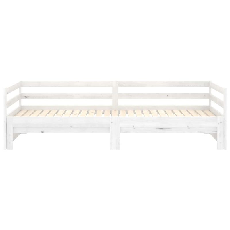 Casa si Gradina - Mobilier - Paturi si accesorii - Paturi - Pat de zi extensibil, alb, 2x(90x200) cm, lemn masiv de pin - Infinity.ro
