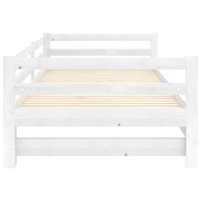 Casa si Gradina - Mobilier - Paturi si accesorii - Paturi - Pat de zi extensibil, alb, 2x(90x200) cm, lemn masiv de pin - Infinity.ro