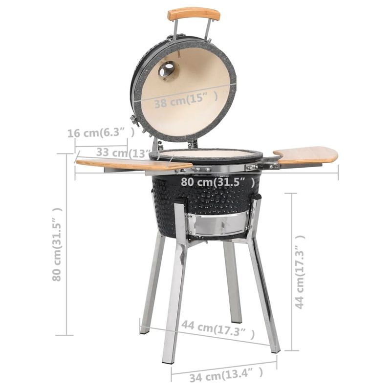 Casa si Gradina - Gradina si terasa - Gratare si accesorii - Gratare de gradina - Gratar Kamado cu afumatoare din ceramica 81 cm - Infinity.ro