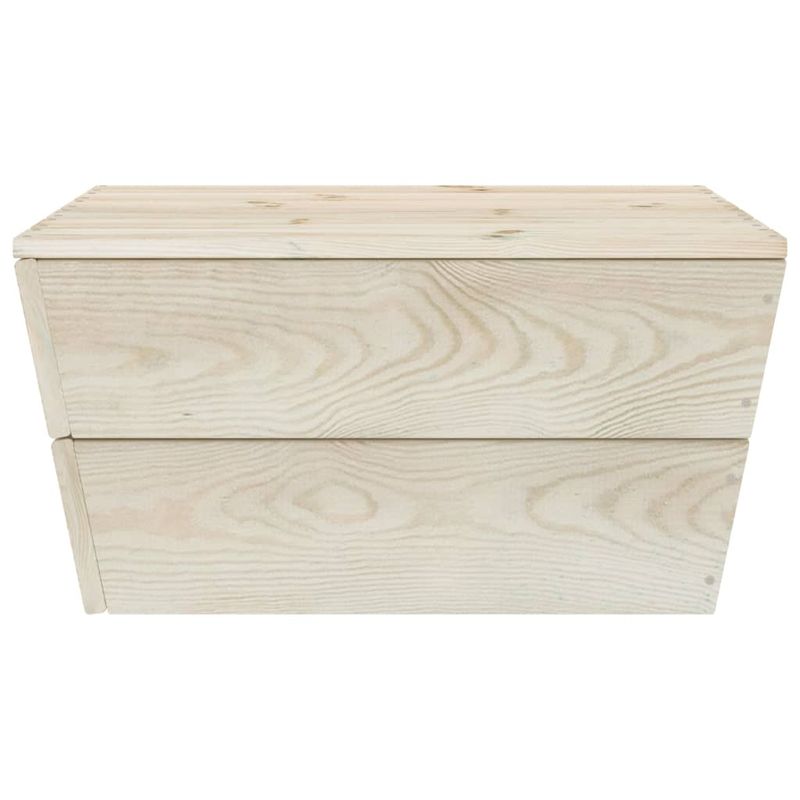 Casa si Gradina - Gradina si terasa - Mobilier exterior - Canapele si fotolii gradina - Canapea de gradina din paleti, 7 piese, lemn de molid tratat, model 2x colț + 4x mijloc + masă - Infinity.ro