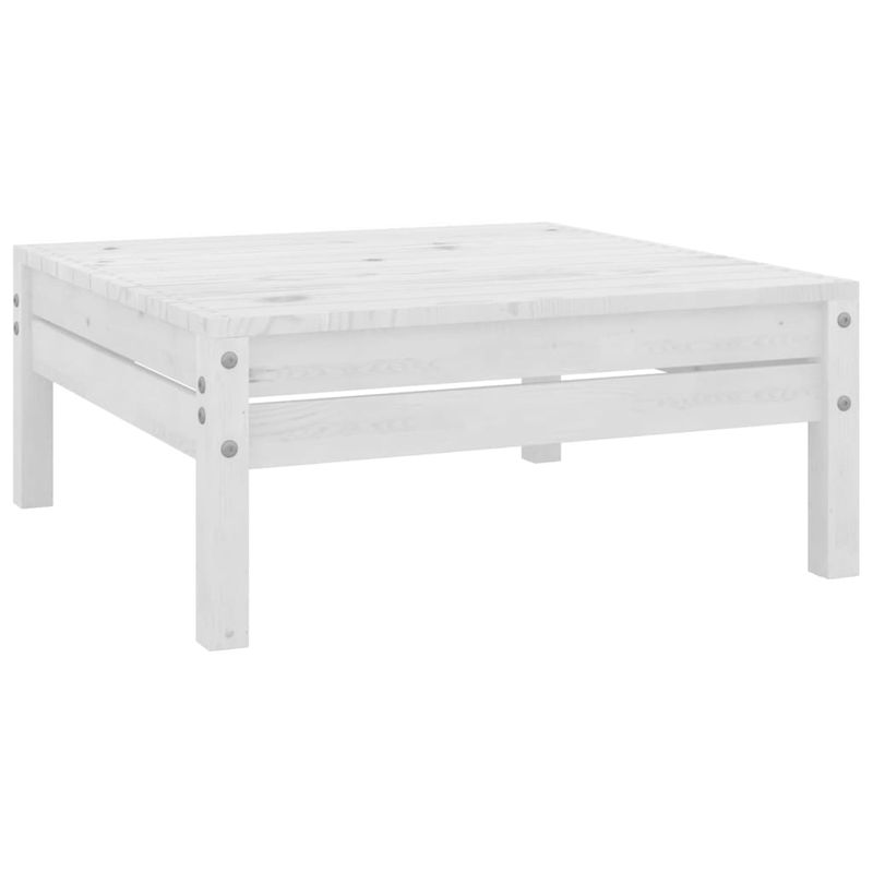 Casa si Gradina - Gradina si terasa - Mobilier exterior - Seturi mobila gradina - Set mobilier de gradina, 7 piese, alb, lemn masiv de pin - Infinity.ro