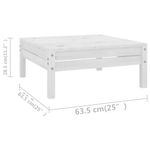 Casa si Gradina - Gradina si terasa - Mobilier exterior - Seturi mobila gradina - Set mobilier de gradina, 7 piese, alb, lemn masiv de pin - Infinity.ro