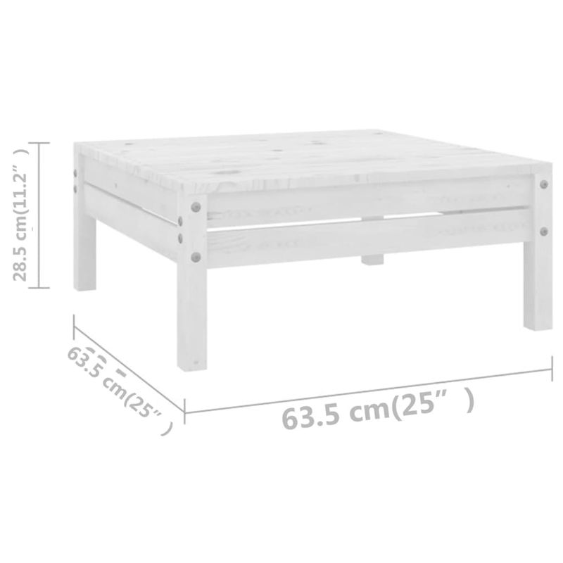 Casa si Gradina - Gradina si terasa - Mobilier exterior - Seturi mobila gradina - Set mobilier de gradina, 7 piese, alb, lemn masiv de pin - Infinity.ro