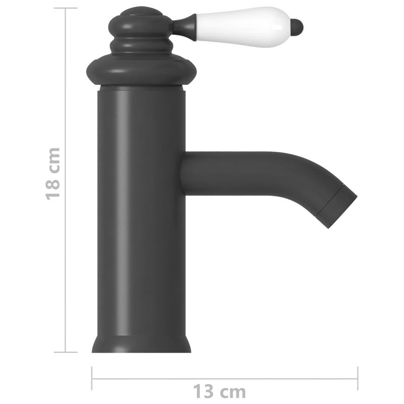 Casa si Gradina - Sanitare - Instalatii hidro - Robineti - Robinet chiuveta de baie, gri, 130x180 mm - Infinity.ro