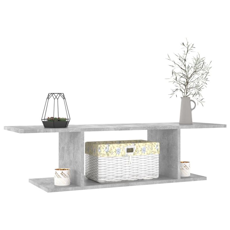 Casa si Gradina - Mobilier - Comode si corpuri - Comode - Dulap TV montaj pe perete, gri beton, 103x30x26,5 cm - Infinity.ro