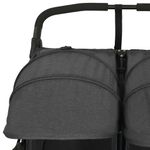 Jucarii, Copii si Bebe - Carucioare si articole de transport - Carucioare - Carucioare standard - Carucior dublu, antracit, otel - Infinity.ro