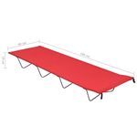 Sport si Outdoor - Camping - Mobilier pentru camping - Alte piese de mobilier pentru camping - Pat de camping, 2 buc. rosu, 180x60x19 cm, tesatura oxford&otel - Infinity.ro