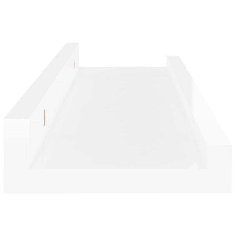 Casa si Gradina - Mobilier - Biblioteci si rafturi - Rafturi - Rafturi de perete, 2 buc., alb extralucios, 40x9x3 cm - Infinity.ro