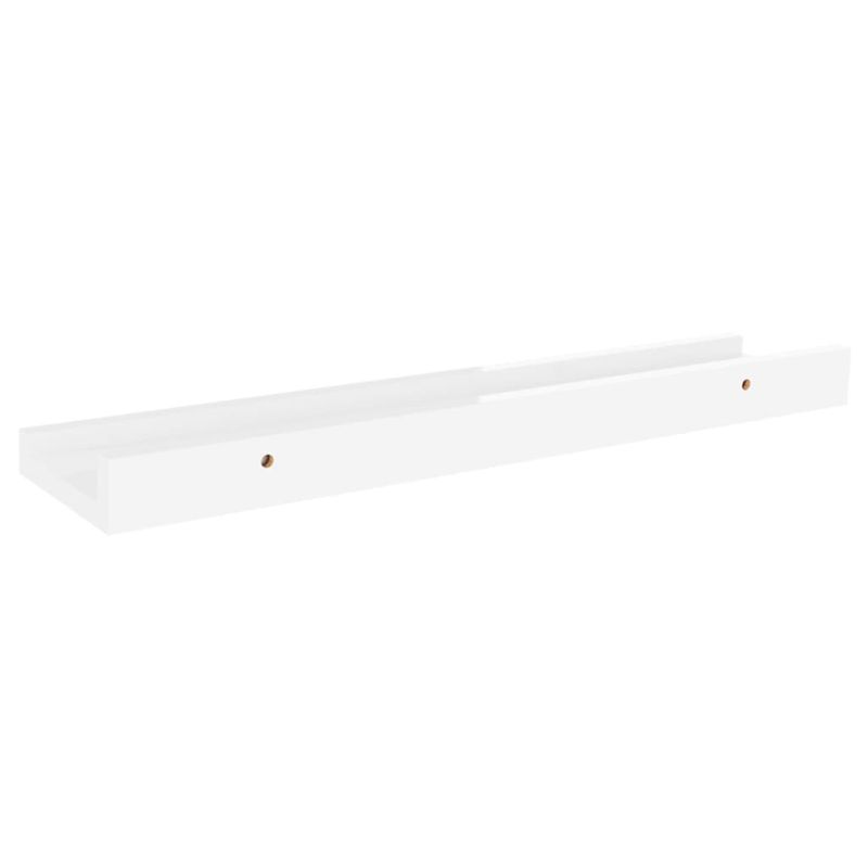 Casa si Gradina - Mobilier - Biblioteci si rafturi - Rafturi - Rafturi de perete, 2 buc., alb extralucios, 40x9x3 cm - Infinity.ro