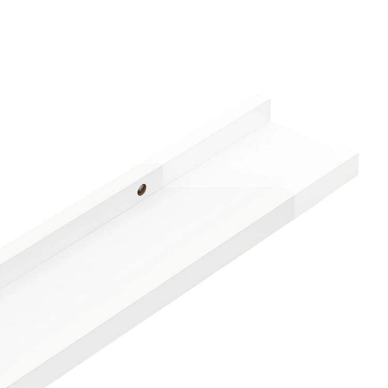 Casa si Gradina - Mobilier - Biblioteci si rafturi - Rafturi - Rafturi de perete, 2 buc., alb extralucios, 40x9x3 cm - Infinity.ro