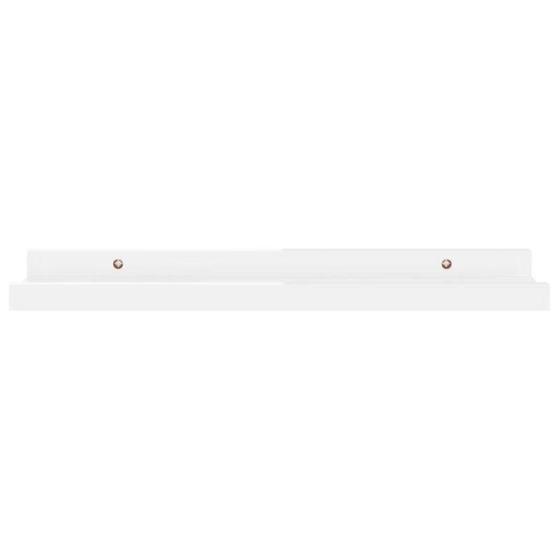 Casa si Gradina - Mobilier - Biblioteci si rafturi - Rafturi - Rafturi de perete, 2 buc., alb extralucios, 40x9x3 cm - Infinity.ro