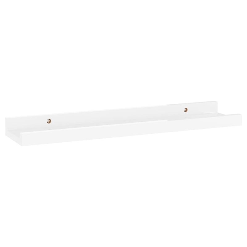 Casa si Gradina - Mobilier - Biblioteci si rafturi - Rafturi - Rafturi de perete, 2 buc., alb extralucios, 40x9x3 cm - Infinity.ro