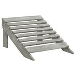 Casa si Gradina - Gradina si terasa - Mobilier exterior - Seturi mobila gradina - Scaun de gradina Adirondack cu masa&otoman, gri, lemn brad - Infinity.ro