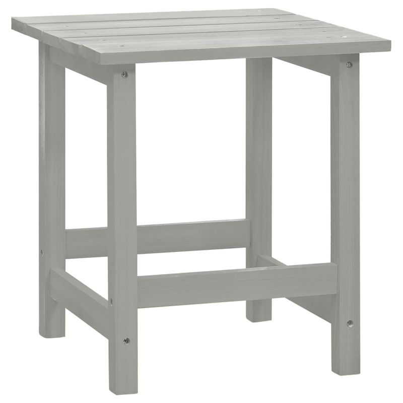 Casa si Gradina - Gradina si terasa - Mobilier exterior - Seturi mobila gradina - Scaun de gradina Adirondack cu masa&otoman, gri, lemn brad - Infinity.ro