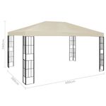 Casa si Gradina - Gradina si terasa - Umbrele si pavilioane - Pavilioane - Pavilion cu sir de lumini LED, crem, 3x4 m - Infinity.ro